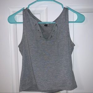 Tie-Front Cropped Tank Top